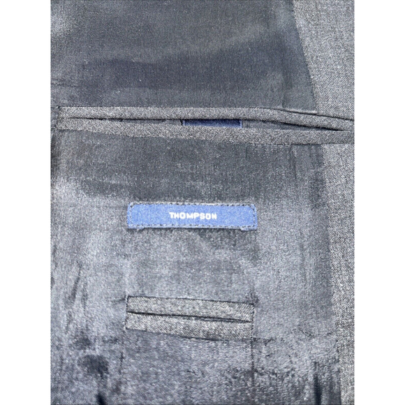 J Crew Blazer Mens 44L Black Thompson Sport Coat 2 Button DBL Vented Jacket - Picture 7 of 8